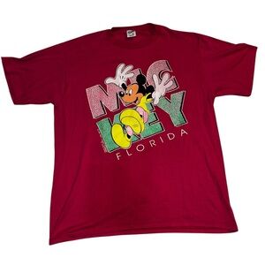 Vintage Velva Sheen Single Stitch Mickey Mouse Florida Disney Tee